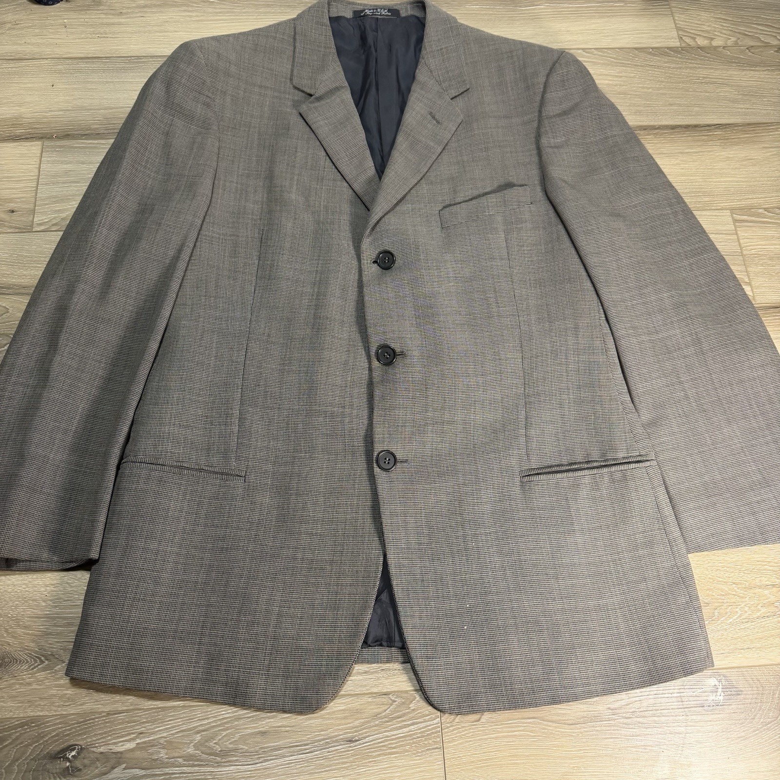 Vtg 90s Giorgio Armani Mani 44l Grey Blazer Jacket Sport Suit Coat Wool